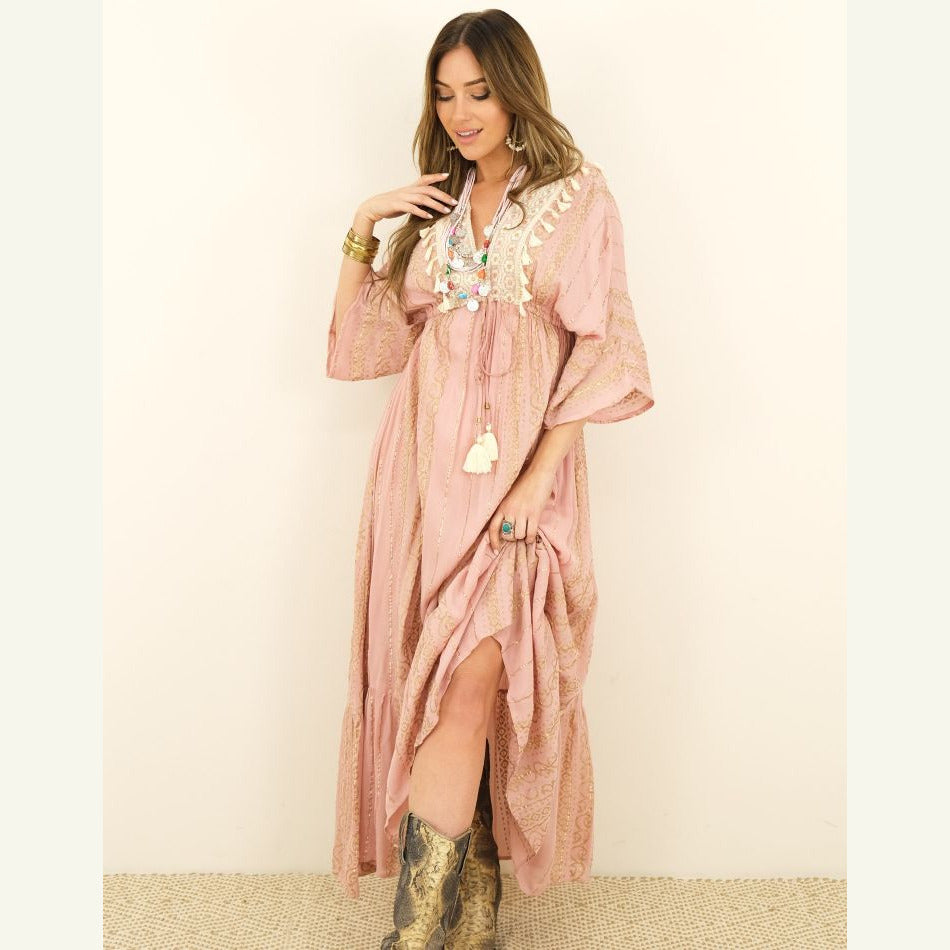 Lang Boho Kleed AUGUSTINA