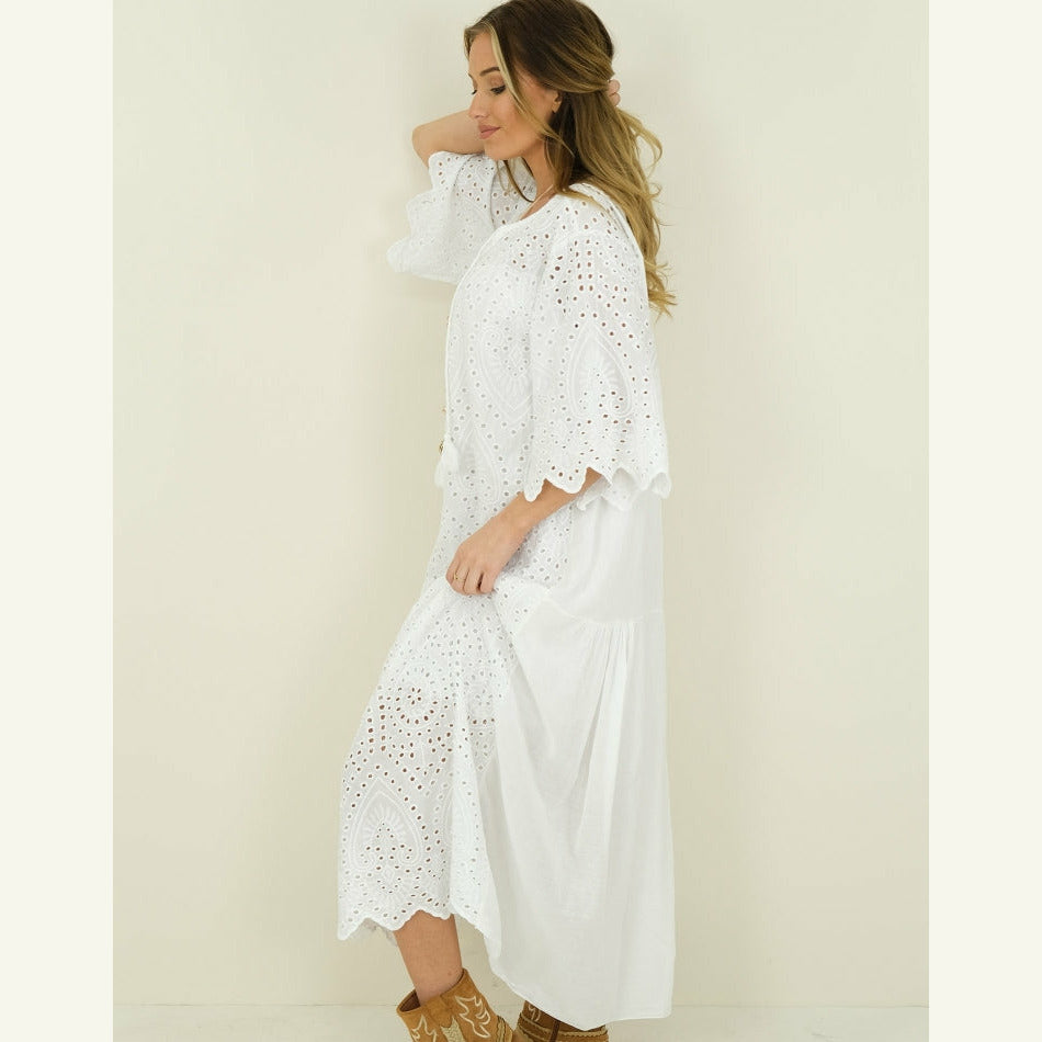 Oversized broderie kleed GENEVRA