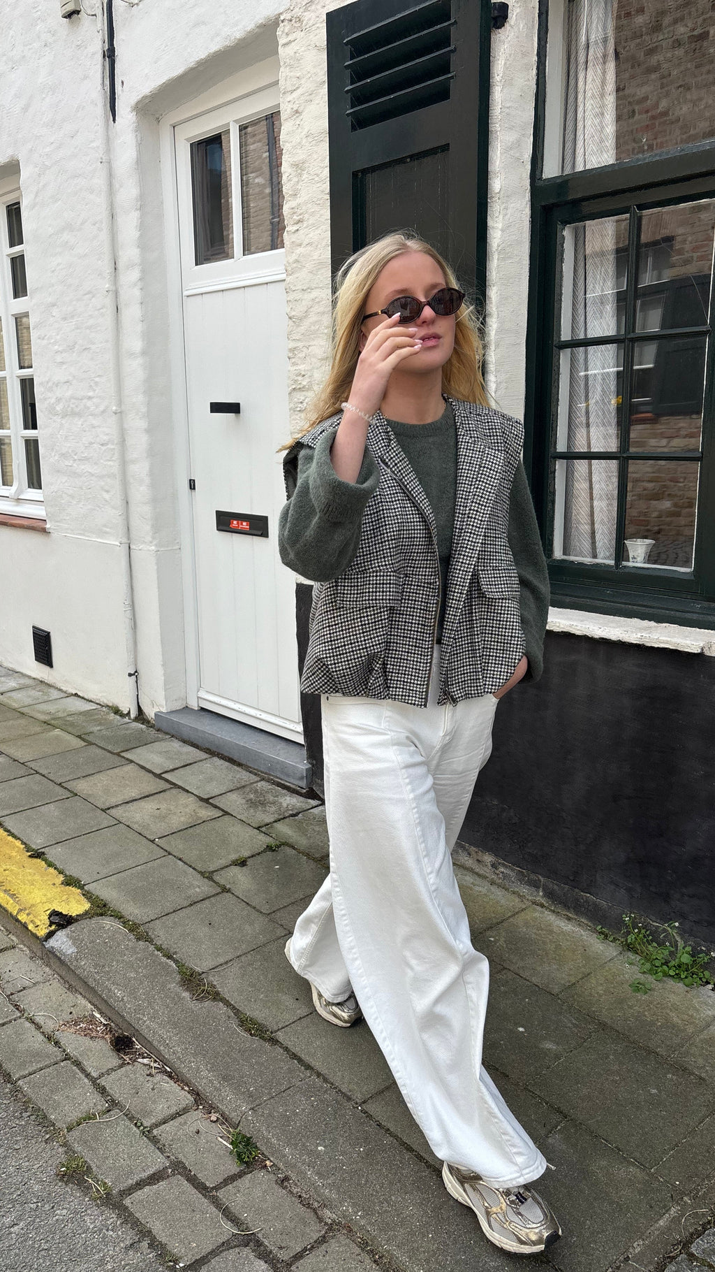 BAILY gilet pied de poule