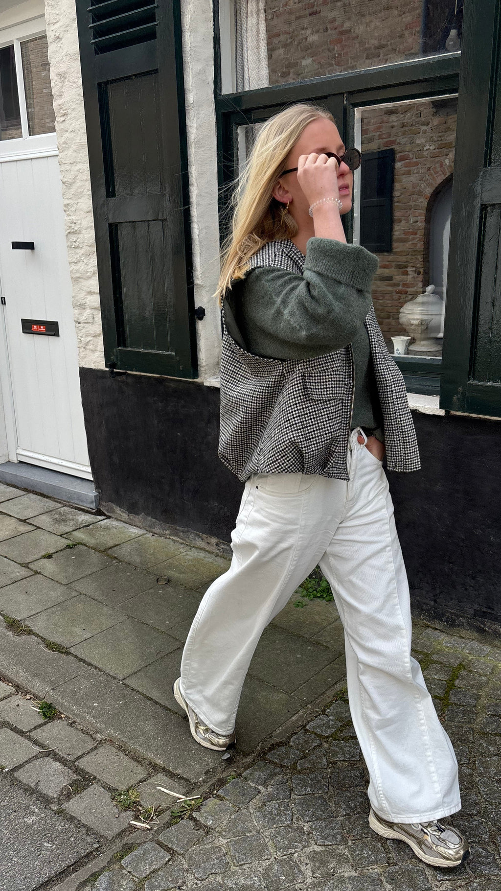 BAILY gilet pied de poule